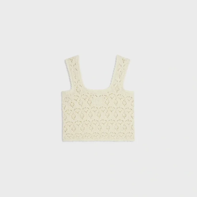Top in cotone pointelle Top in cotone pointelle