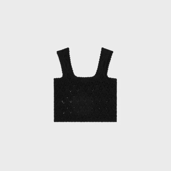 Top in cotone pointelle