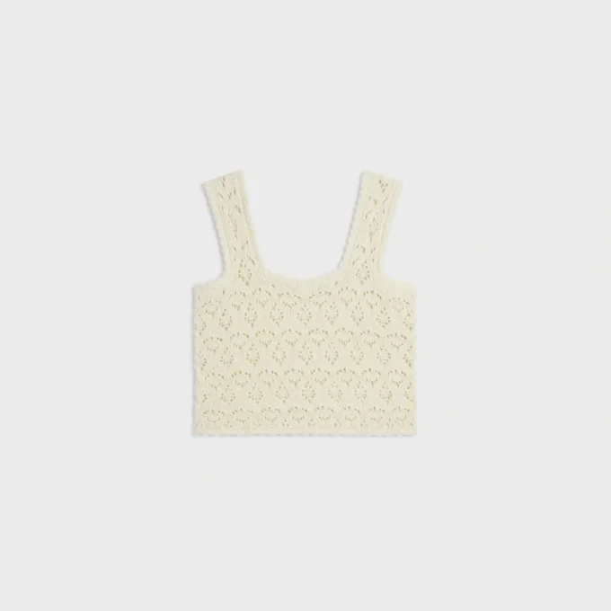Top in cotone pointelle Top in cotone pointelle