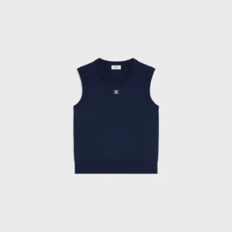 Top in lana pregiata