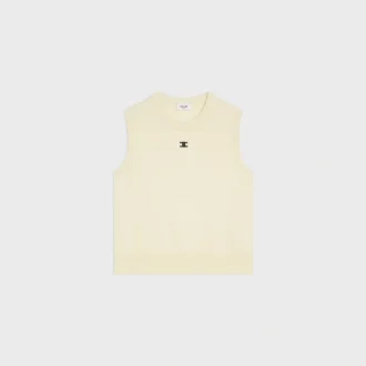 Top in lana pregiata