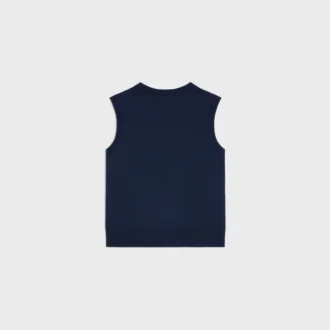 Top in lana pregiata