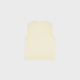 Top in lana pregiata