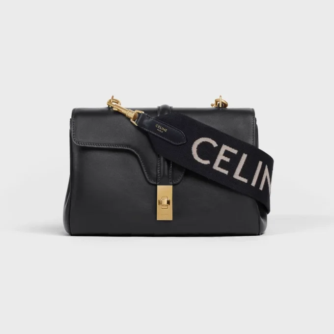 Tracolla lunga in lana con jacquard CELINE Tracolla lunga in lana con jacquard CELINE