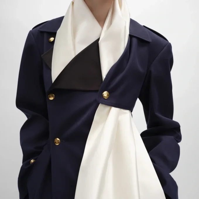 Trench Tux in gabardine di cotone e lana Trench Tux in gabardine di cotone e lana