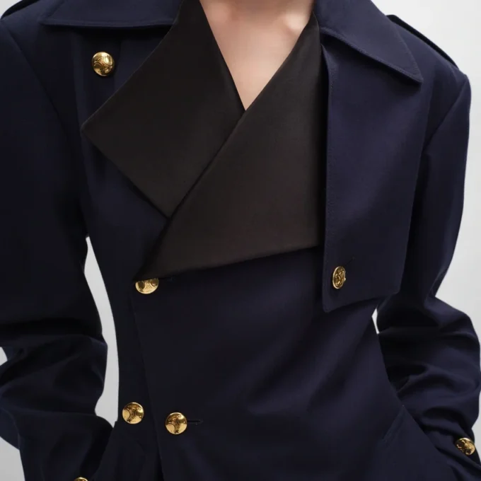 Trench Tux in gabardine di cotone e lana Trench Tux in gabardine di cotone e lana